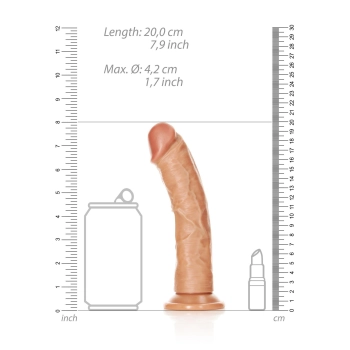 Czarne silikonowe dildo z mocną przyssawką 20 cm