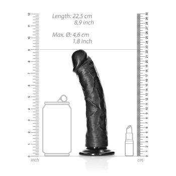 Duże realistyczne żylaste dildo przyssawka 22,5 cm