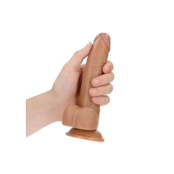 Duże silikonowe żylaste dildo przyssawka 20 cm