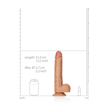 Duże realistyczne żylaste dildo z przyssawką 31 cm