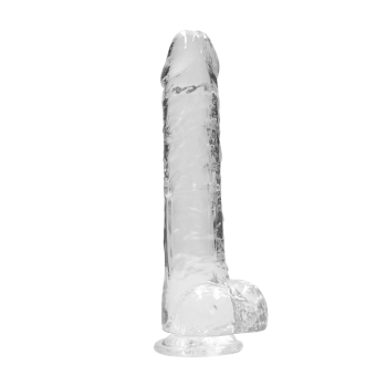 Duży przezroczysty żylasty penis grube dildo 24 cm