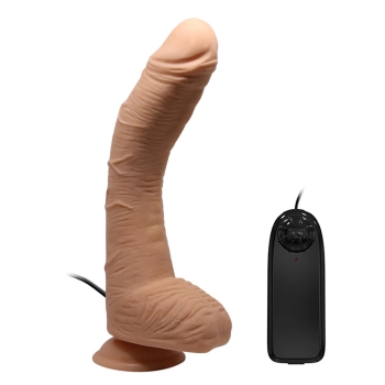 Dildo zakrzywiony penis przyssawka pilot 28 cm