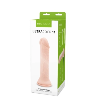 Duże realistyczne dildo z mocną przyssawką 28 cm