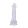 Transparentne dildo żylaste z przyssawka 19,5 cm