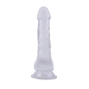 Transparentne dildo żylaste z przyssawka 19,5 cm