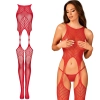 Koronkowe bodystocking erotyczny czerwone  XL/XXL