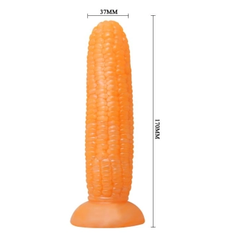 Kolba kukurydzy dildo do zabawy z przyssawką 17 cm