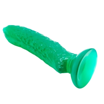 Dildo fikuśny ogórek chropowata tekstura 17 cm