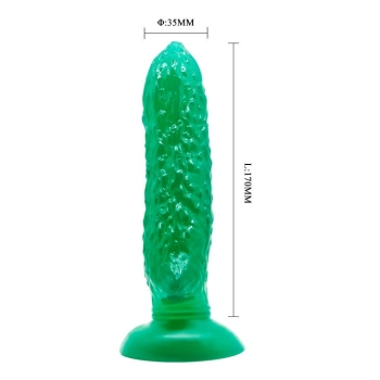 Dildo fikuśny ogórek chropowata tekstura 17 cm