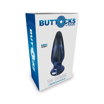 Szklany wibrujący korek analny sex buttplug 11cm