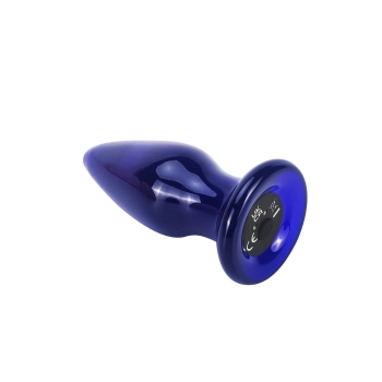 Szklany wibrujący korek analny sex buttplug 11cm