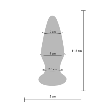 Szklany wibrujący korek analny sex buttplug 11cm