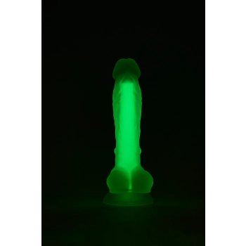 Dildo realistyczny penis świecący w ciemności 17cm