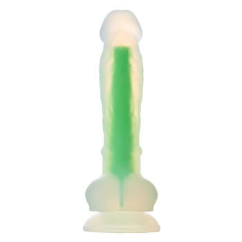 Dildo realistyczny penis świecący w ciemności 17cm