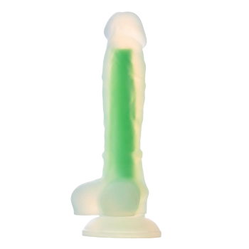 Dildo realistyczny penis świecący w ciemności 17cm