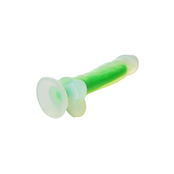 Dildo realistyczny penis świecący w ciemności 17cm