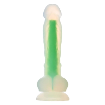 Dildo realistyczny penis świecący w ciemności 17cm