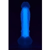 Dildo realistyczny penis świecący w ciemności 19cm