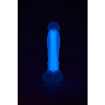 Dildo realistyczny penis świecący w ciemności 19cm