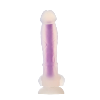 Dildo realistyczny penis świecący w ciemności 19cm