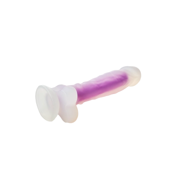 Dildo realistyczny penis świecący w ciemności 19cm