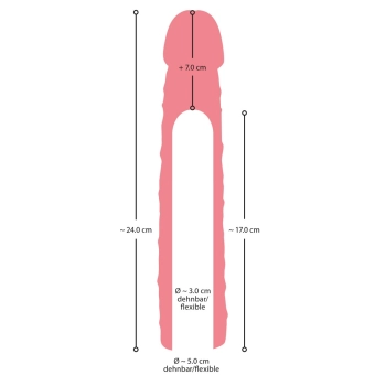 Nakładka przedłużająca penisa realistyczna +7cm