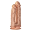 Podwójne dildo realistyczne penis przyssawka 19cm