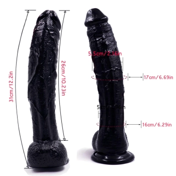 Gruby duży realistyczny penis dildo członek 31cm