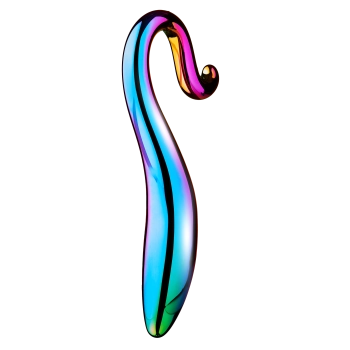 Dildo szklane zakręcone eleganckie bezpieczne 18cm