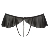Stringi z falbankami ouvert Cottelli LINGERIE czarny L