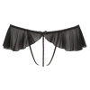 Stringi z falbankami ouvert Cottelli LINGERIE czarny L