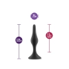 ANAL ADVENTURES PLATINUM SILICONE BEGINNER PLUG SMALL BLACK