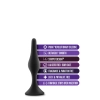 ANAL ADVENTURES PLATINUM SILICONE BEGINNER PLUG SMALL BLACK