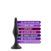 ANAL ADVENTURES PLATINUM SILICONE BEGINNER PLUG SMALL BLACK