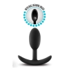 ANAL ADVENTURES SILICONE VIBRA SLIM PLUG SMALL BLACK