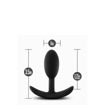 ANAL ADVENTURES SILICONE VIBRA SLIM PLUG SMALL BLACK