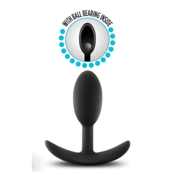 ANAL ADVENTURES SILICONE VIBRA SLIM PLUG SMALL BLACK