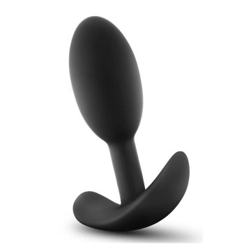 ANAL ADVENTURES SILICONE VIBRA SLIM PLUG SMALL BLACK