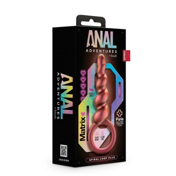 ANAL ADVENTURES MATRIX SPIRAL LOOP PLUG COPPER