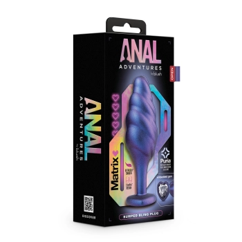 ANAL ADVENTURES MATRIX BUMPED BLING PLUG SAPPHIRE