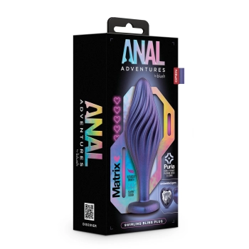 ANAL ADVENTURES MATRIX SWIRLING BLING PLUG SAPPHIRE