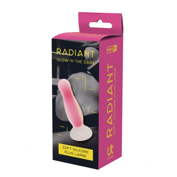 RADIANT SOFT SILICONE GLOW IN THE DARK PLUG LARGE PINK