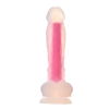 RADIANT SOFT SILICONE GLOW IN THE DARK DILDO LARGE PINK