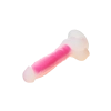 RADIANT SOFT SILICONE GLOW IN THE DARK DILDO LARGE PINK