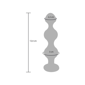 Korek analny sonda stalowa kulkowa diament 13cm