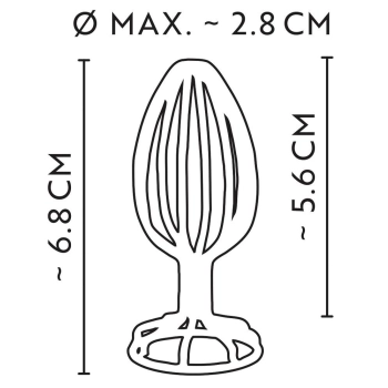 Korek analny stalowy metalowy plug zatyczka 6 cm