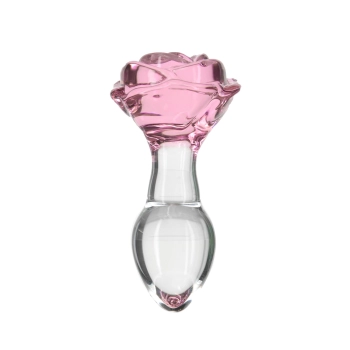 Pillow Talk - Rosy Luxurious Glass Anal Plug with Bonus Bullet