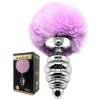 Plug-Metal Anal Fluffly Twist Plug L Purple