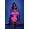 Impress Me Lace Body with Open Back - Neon Pink