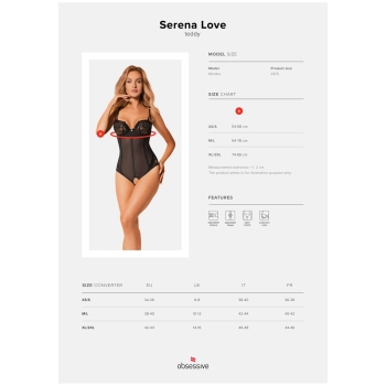 Serena Love body erotyczne otwarte wycięte XS/S